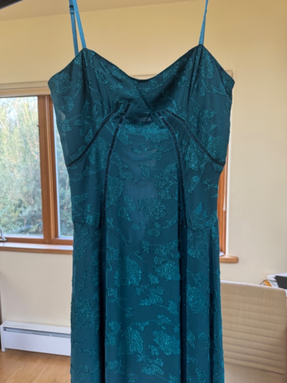 Women's Sweetheart Neck Long Chiffon Dress